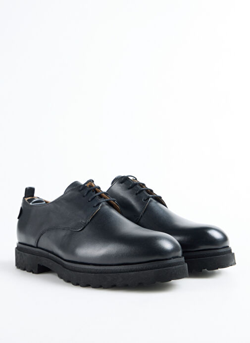 Fabrika Siyah Erkek Deri Klasik Ayakkabı YODER-JURO - Görsel 3