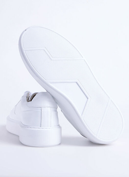 Fabrika Beyaz Erkek Deri Sneaker SEKA-LECTRA - Görsel 5
