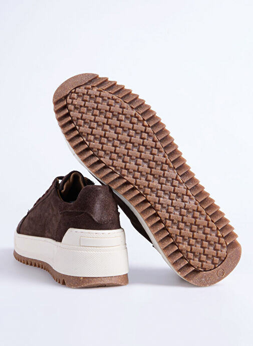Fabrika Kahverengi Erkek Deri Sneaker GIBSON-SUET - Görsel 7