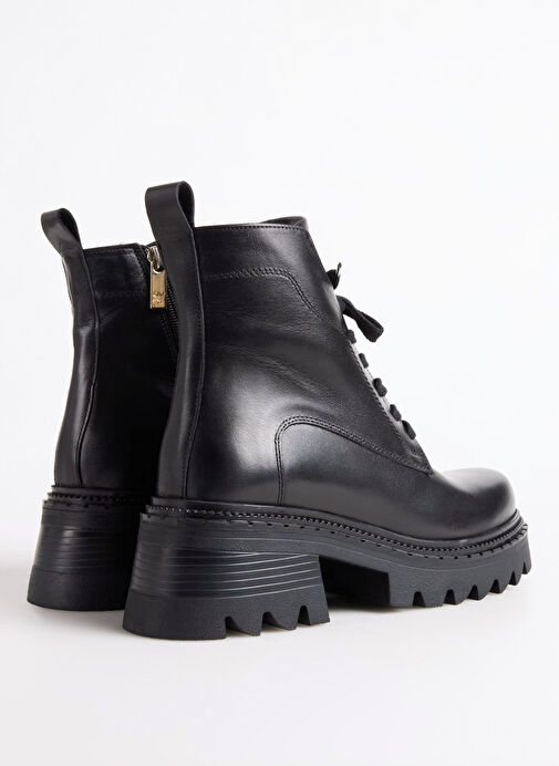 Fabrika Siyah Kadın Deri Bot D-ELLERY-DEVIN - Görsel 4