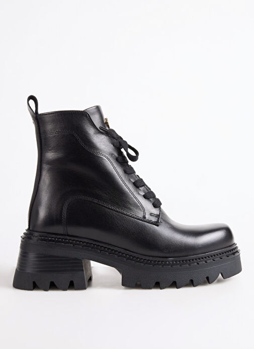 Fabrika Siyah Kadın Deri Bot D-ELLERY-DEVIN - Görsel 2
