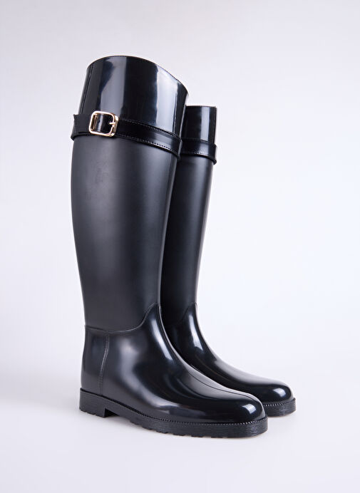 Fabrika Siyah Kadın Yağmur Botu KATHY-LARISA - Görsel 3