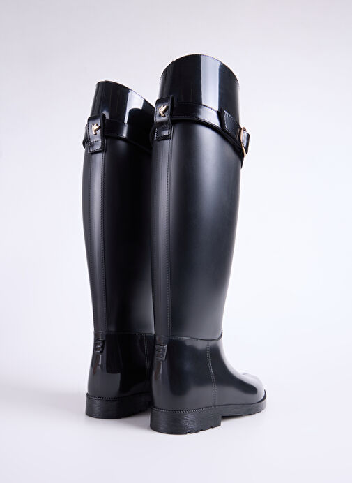 Fabrika Siyah Kadın Yağmur Botu KATHY-LARISA - Görsel 4