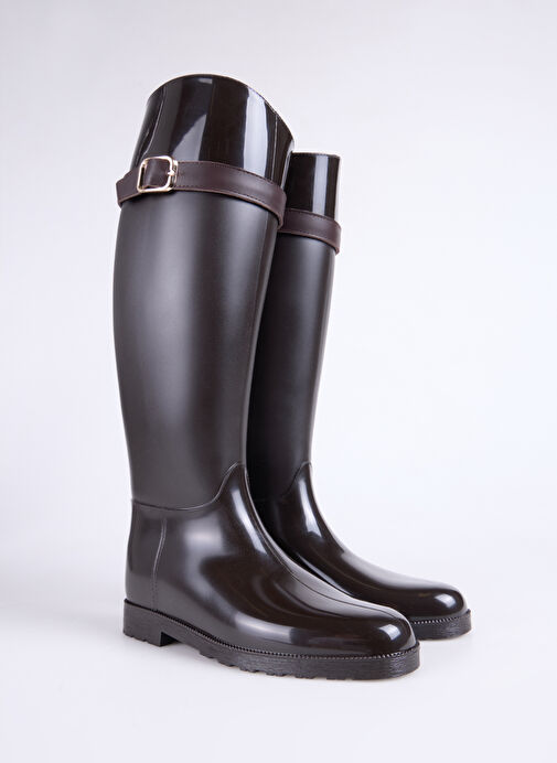 Fabrika Kahverengi Kadın Yağmur Botu KATHY-LARISA - Görsel 3