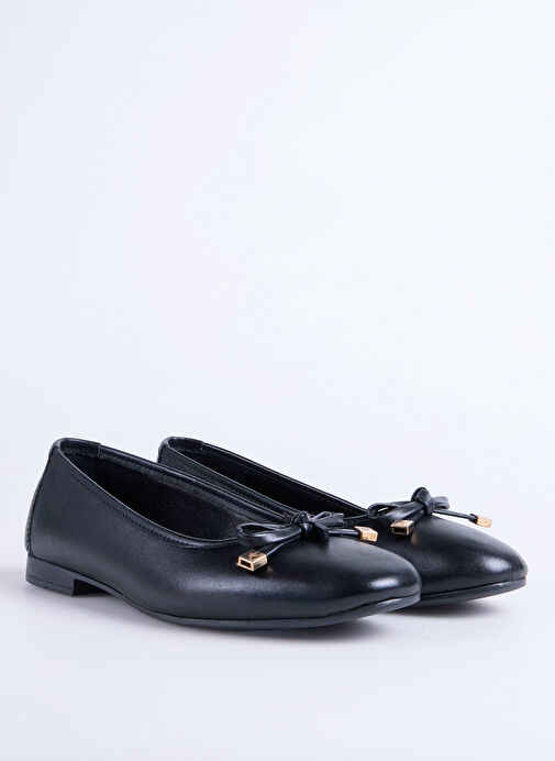 Fabrika Siyah Kadın Deri Babet D-DERVILA-DERA - Görsel 3