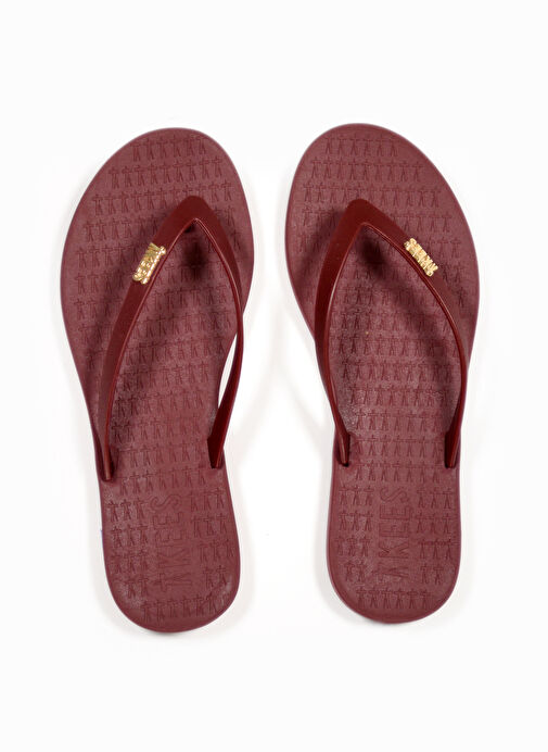 Tkees Bordo Kadın Plaj Terliği TK-P207 - Görsel 3