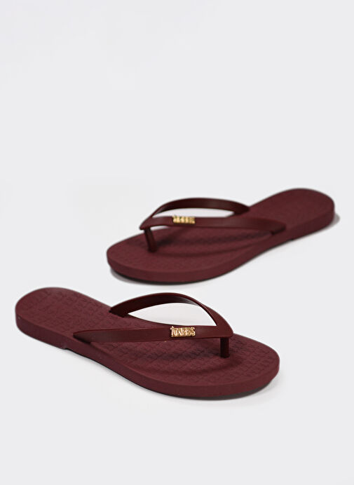 Tkees Bordo Kadın Plaj Terliği TK-P207 - Görsel 4