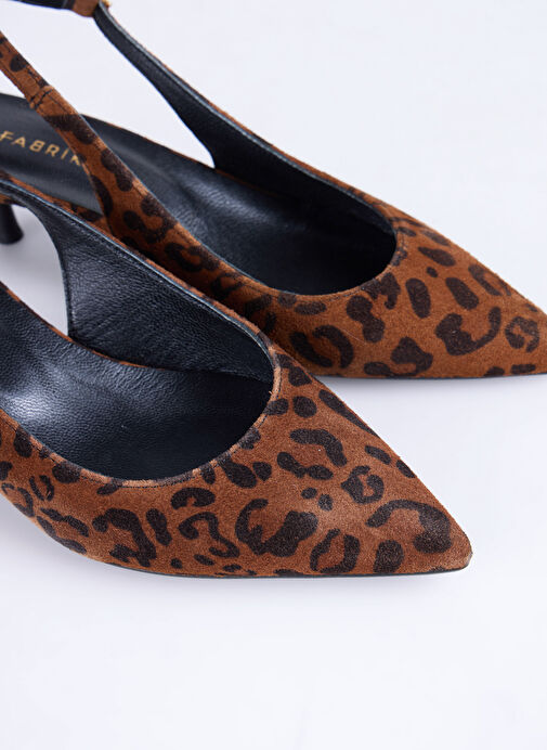 Fabrika Kahverengi Kadın Deri Topuklu Ayakkabı D-KITTEN-ILSA LEOPAR - Görsel 6
