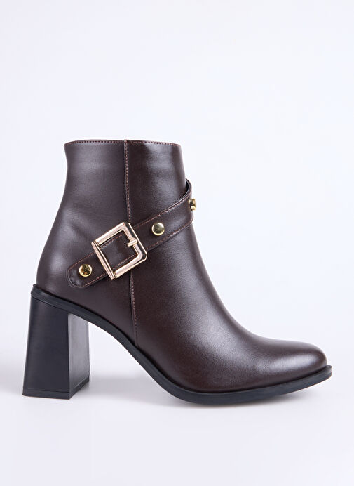 Fabrika Kahverengi Kadın Topuklu Bot BLOCK-BLENID - Görsel 2