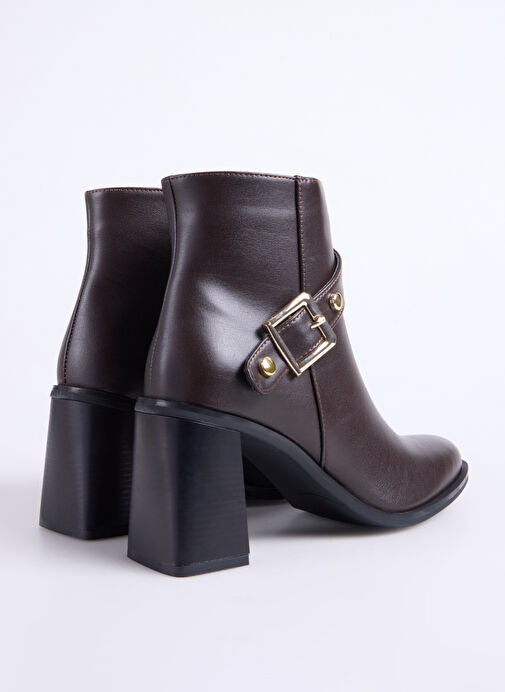 Fabrika Kahverengi Kadın Topuklu Bot BLOCK-BLENID - Görsel 4