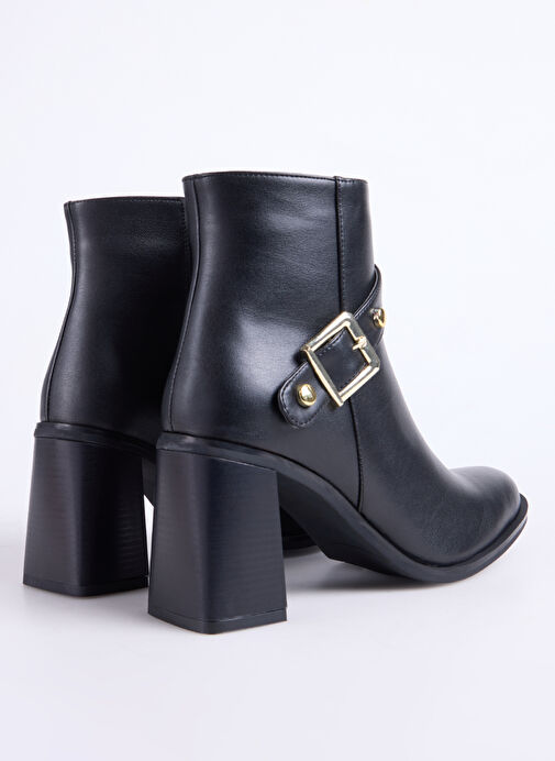 Fabrika Siyah Kadın Topuklu Bot BLOCK-BLENID - Görsel 4