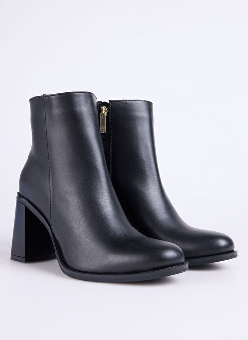 Fabrika Siyah Kadın Topuklu Bot BLOCK-BELLA - Görsel 3