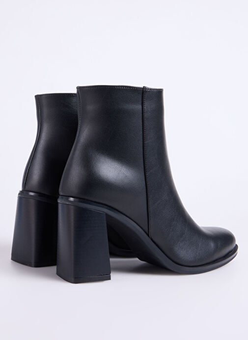 Fabrika Siyah Kadın Topuklu Bot BLOCK-BELLA - Görsel 4