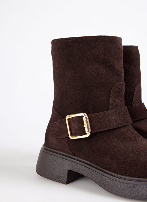 Fabrika Kahverengi Kadın Deri Bot D-MUDDY-LANFORD - Görsel 6