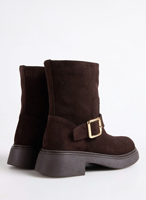 Fabrika Kahverengi Kadın Deri Bot D-MUDDY-LANFORD - Görsel 4