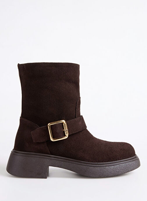 Fabrika Kahverengi Kadın Deri Bot D-MUDDY-LANFORD - Görsel 2