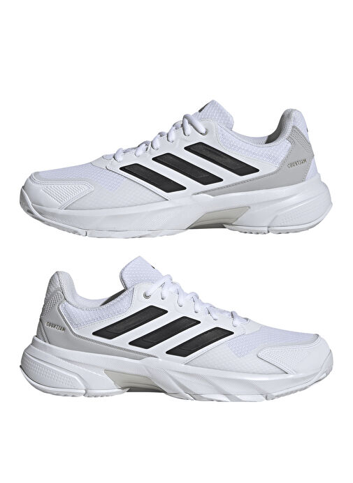 adidas IF7888 CourtJam Control 3 M Beyaz Erkek Tenis Ayakkabısı - Görsel 10