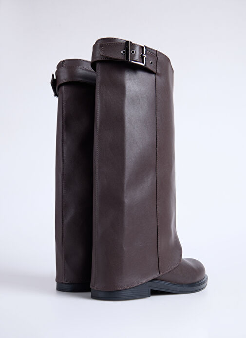 Fabrika Kahverengi Kadın Çizme FALLON-CHEN - Görsel 4