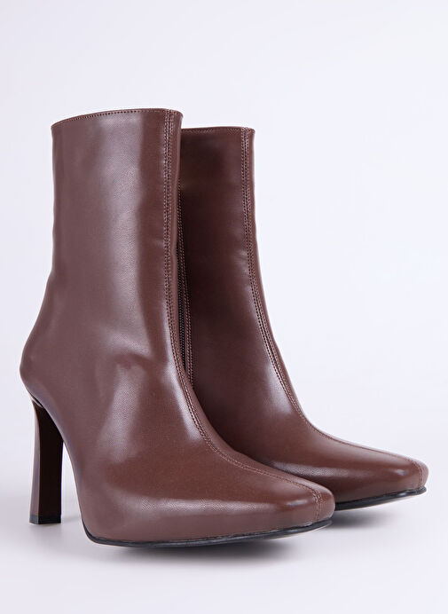Fabrika Kahverengi Kadın Topuklu Bot CODROY-COAL - Görsel 3