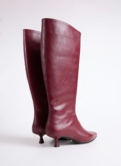 Fabrika Bordo Kadın Çizme KITTEN-LANCY - Görsel 4