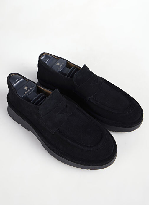 Fabrika Siyah Erkek Deri Günlük Ayakkabı AXEL-LUCA - Görsel 4