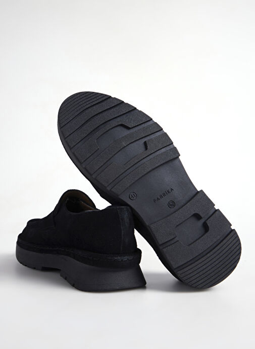 Fabrika Siyah Erkek Deri Günlük Ayakkabı AXEL-LUCA - Görsel 7