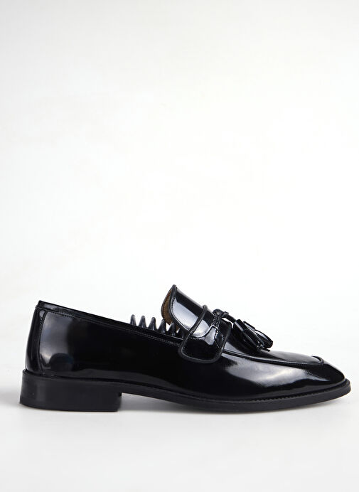 Fabrika Siyah Erkek Deri Klasik Ayakkabı NOVA-BOHER - Görsel 2