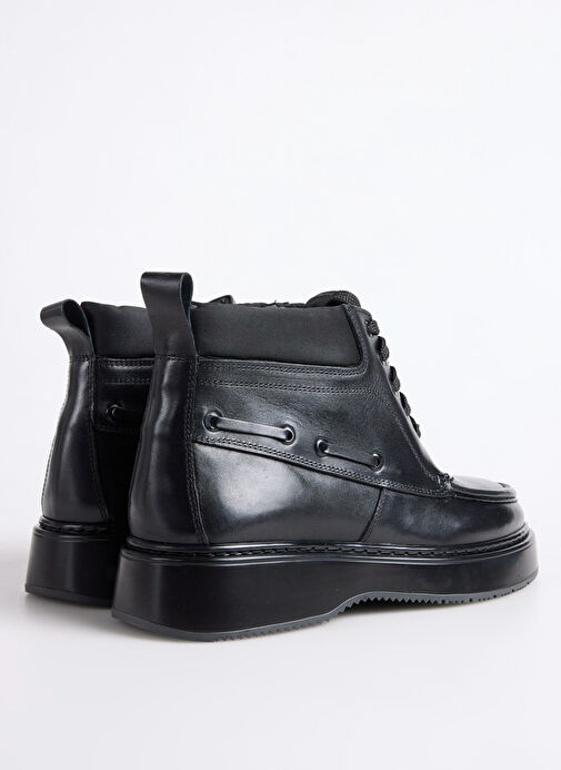 Fabrika Siyah Erkek Deri Bot SOREN-ARLO - Görsel 5