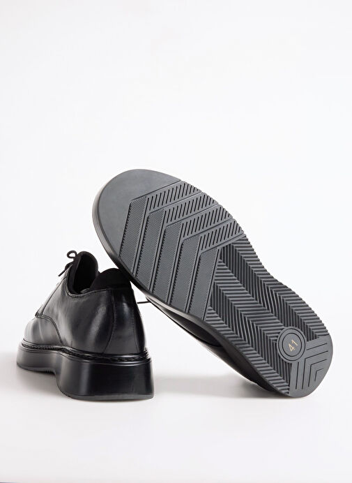 Fabrika Siyah Erkek Deri Klasik Ayakkabı SOREN-NICO - Görsel 7
