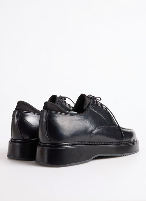 Fabrika Siyah Erkek Deri Klasik Ayakkabı SOREN-NICO - Görsel 6