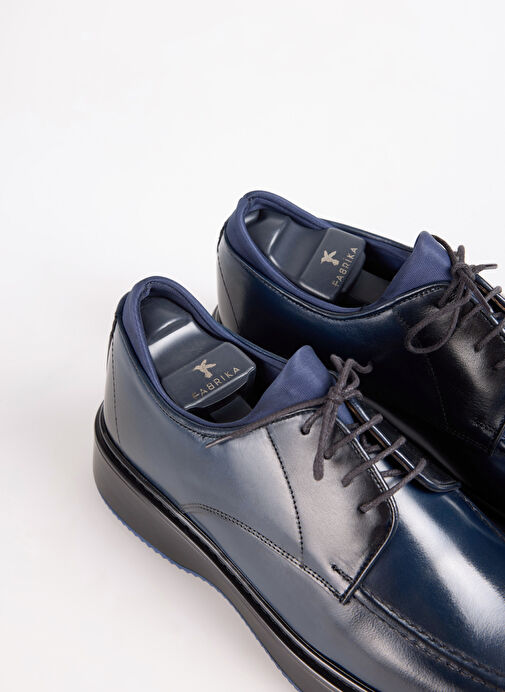 Fabrika Lacivert Erkek Deri Klasik Ayakkabı SOREN-NICO - Görsel 5