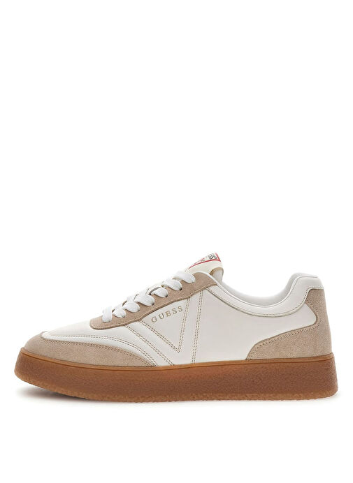 Guess Ekru - Krem Erkek Sneaker WİMOH - Görsel 6