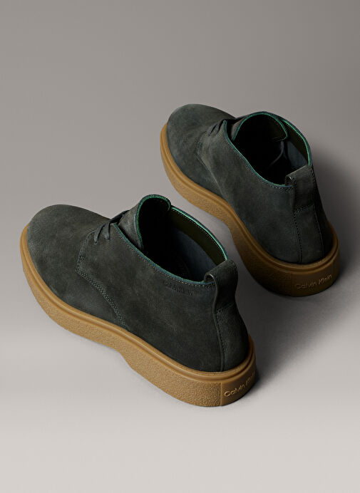 Calvin Klein Haki Erkek Deri Bot TEXT RUBBER DESERT BOOT SU - Görsel 6