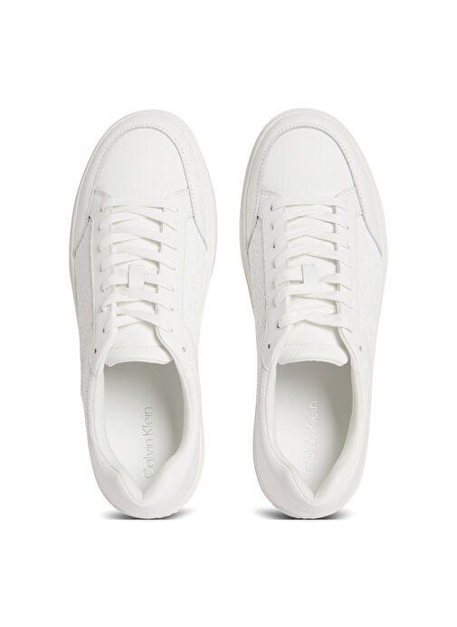 Calvin Klein Beyaz Erkek Sneaker CLEAN CUP LOW LACEUP MONO - Görsel 5