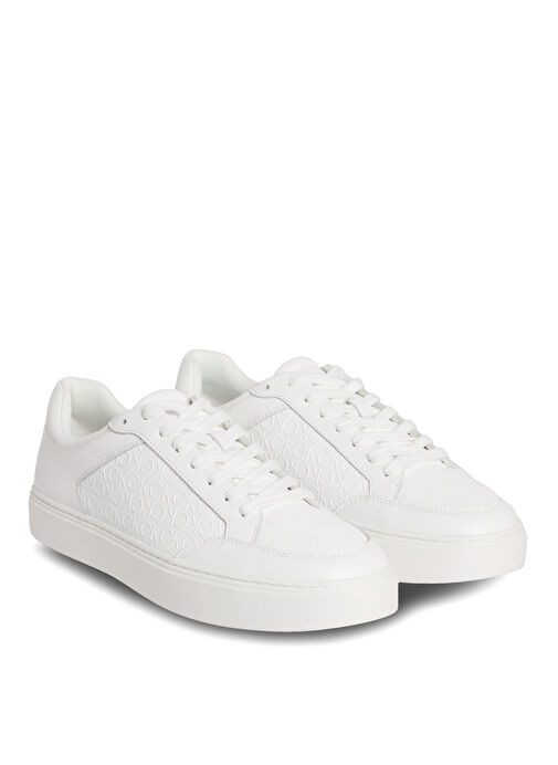 Calvin Klein Beyaz Erkek Sneaker CLEAN CUP LOW LACEUP MONO - Görsel 4