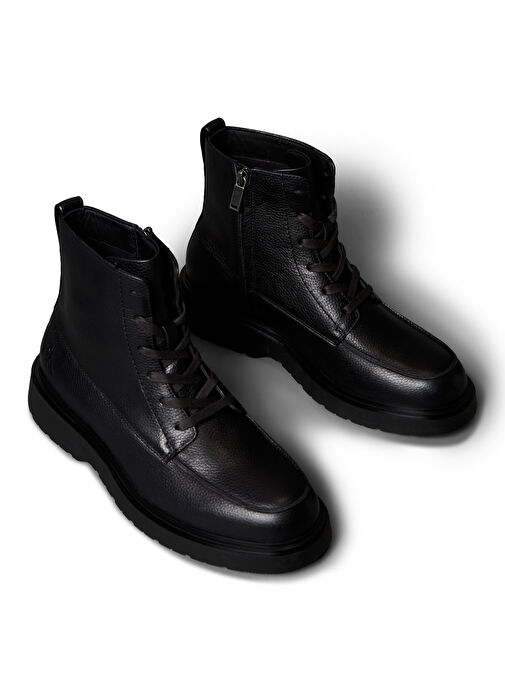 Calvin Klein Siyah Erkek Bot COMBAT ESS LACE UP APRON LTH W - Görsel 4