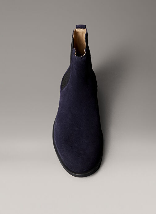Calvin Klein Lacivert Erkek Süet Bot ESS RUBBER CHELSEA SU - Görsel 5