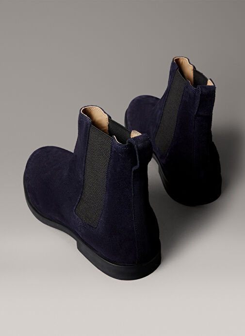 Calvin Klein Lacivert Erkek Süet Bot ESS RUBBER CHELSEA SU - Görsel 6