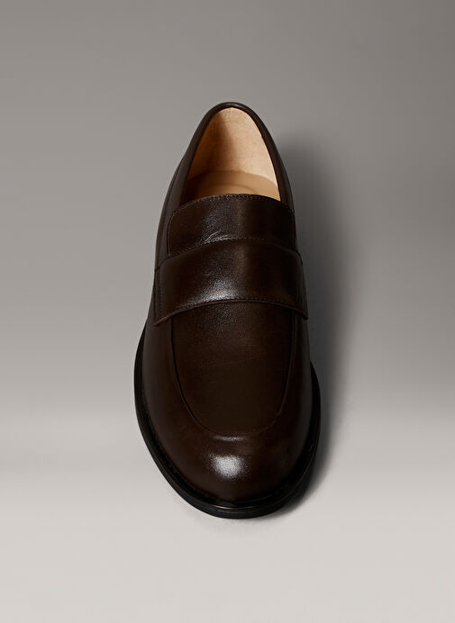 Calvin Klein Kahverengi Erkek Klasik Ayakkabı ESS RUBBER BAND LOAFER LTH - Görsel 5