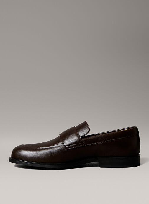 Calvin Klein Kahverengi Erkek Klasik Ayakkabı ESS RUBBER BAND LOAFER LTH - Görsel 3