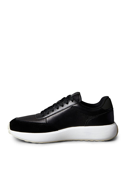 Calvin Klein Siyah Erkek Sneaker ATHLEISURE RUNNER LACEUP LTH MIX - Görsel 3