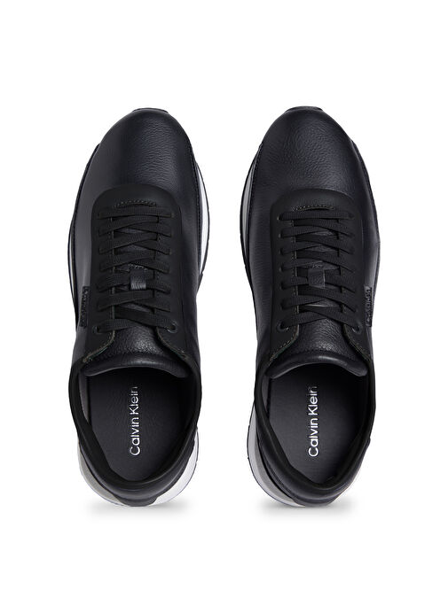 Calvin Klein Siyah Erkek Sneaker ATHLEISURE RUNNER LACEUP LTH MIX - Görsel 5