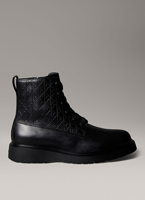 Calvin Klein Siyah Erkek Bot COMBAT ESS LACE UP ZIP BOOT AOP - Görsel 2