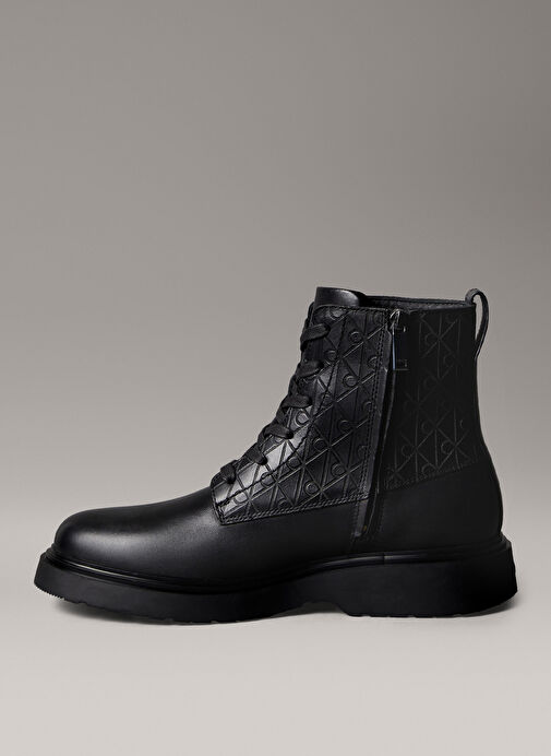 Calvin Klein Siyah Erkek Bot COMBAT ESS LACE UP ZIP BOOT AOP - Görsel 3