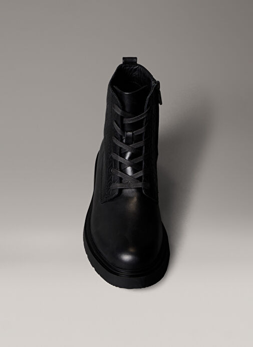 Calvin Klein Siyah Erkek Bot COMBAT ESS LACE UP ZIP BOOT AOP - Görsel 5