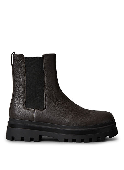 Calvin Klein Kahverengi Erkek Bot LUGGED CHELSEA BOOT HIGH LTH - Görsel 2