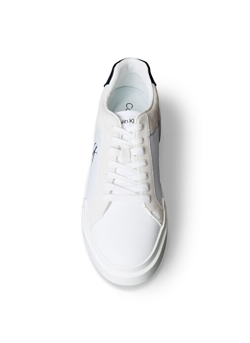 Calvin Klein Beyaz Erkek Sneaker CHUNKY CUPSOLE LACEUP LTH MIX - Görsel 5