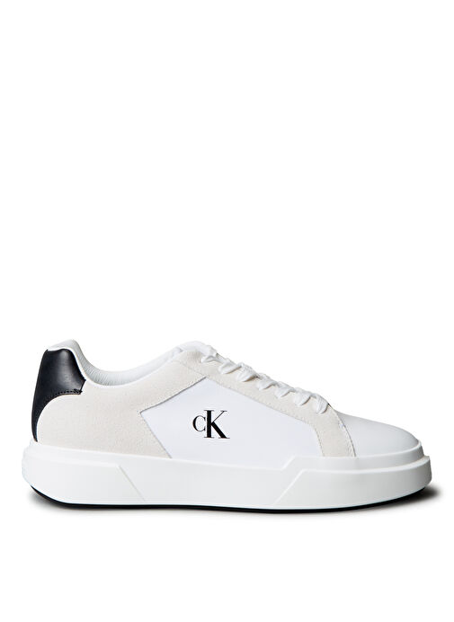 Calvin Klein Beyaz Erkek Sneaker CHUNKY CUPSOLE LACEUP LTH MIX - Görsel 2