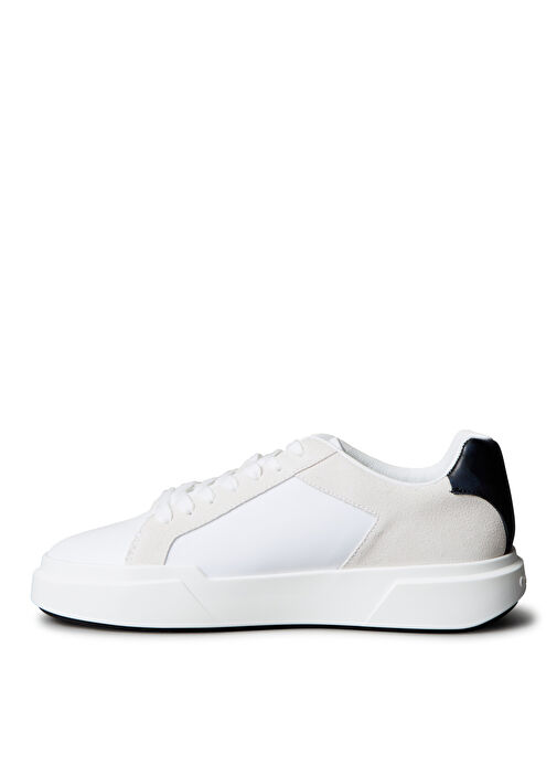 Calvin Klein Beyaz Erkek Sneaker CHUNKY CUPSOLE LACEUP LTH MIX - Görsel 3