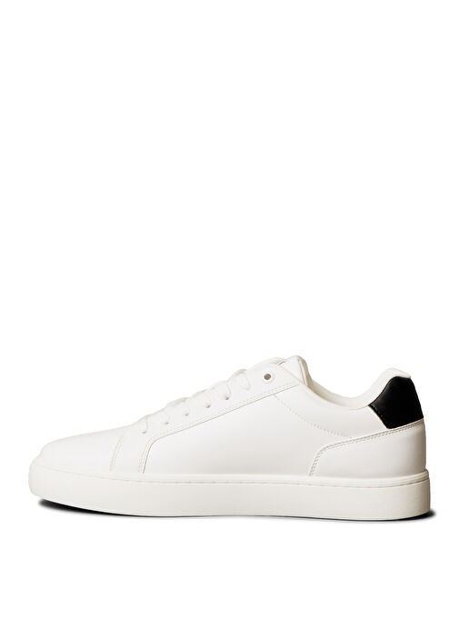 Calvin Klein Beyaz Erkek Sneaker CLASSIC CUPSOLE MONO LTH - Görsel 3